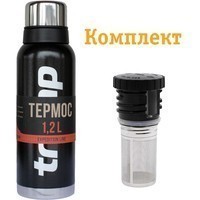 Фото Комплект Tramp Термос 1,2 л TRC-028-black + Пробка для термосов Expedition UTRA-287